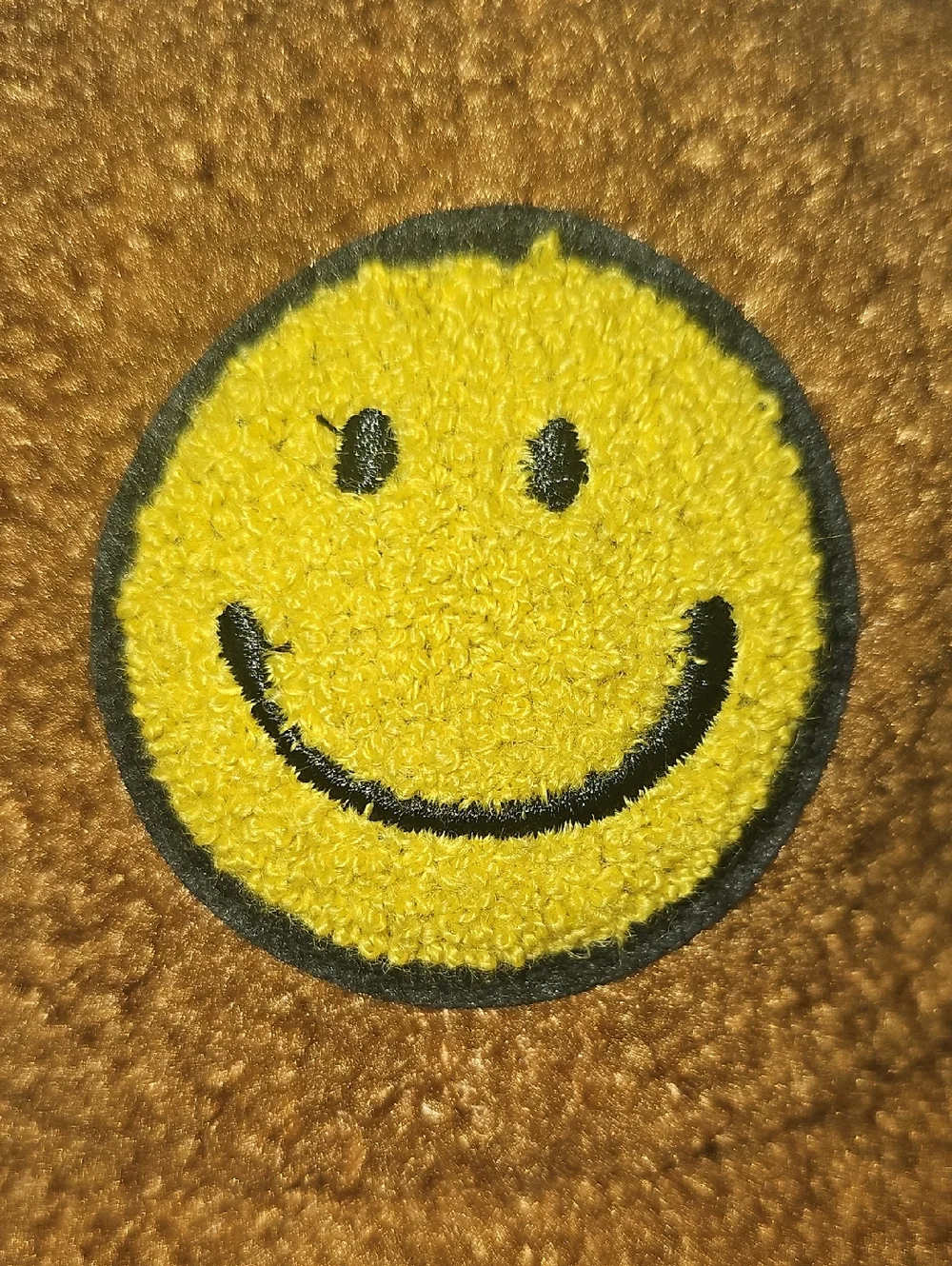 Wonder Nation Boys Faux Shearling Baseball Hat with Smiley Patch, Brown OSFM New